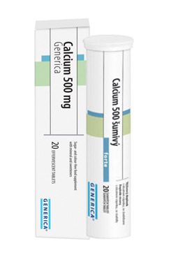 Calcium 500 šumivý forte Generica eff tbl 20
