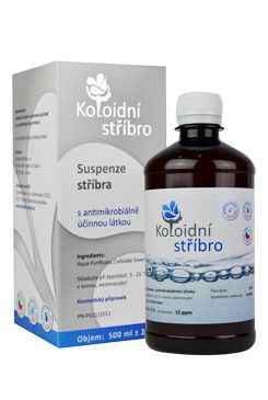 Koloidní stříbro 0,5l koncentrace 15ppm